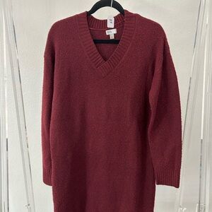 Nordstrom Deep Red V-Neck Sweater